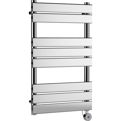 Nuie 840mm x 500mm 400 Chrome Watt Electric Heated Towel Rail - HL358 (1/4)