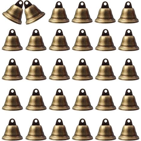 30 petites clochettes à main vintage en bronze, clochettes vintage en bronze, mini clochettes à main en bronze, clochettes artisanales. (1/5)