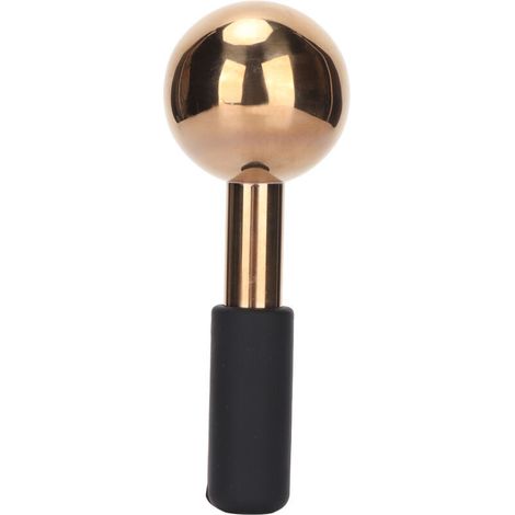 Globes de Massage Facial en Acier Inoxydable Rose Gold - Réduction des Rides et Anti-Âge - Appareil de Soin Beauté avec Poignée Noire (1/5)