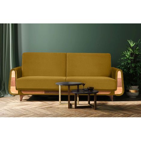 KONSIMO GUSTAVO Sofa 3-Sitzer, Gelb (1/5)
