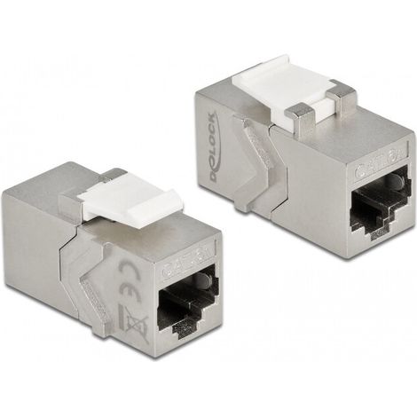 DELOCK Keystone Modul RJ45 Buchse zu RJ45 Buchse Cat.6A (86996)