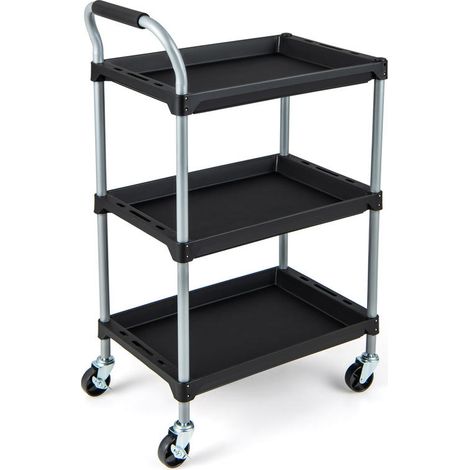 Chariot à outils 3 niveaux, desserte de rangement pour garage ou cuisine, roulettes pivotantes et poignée (1/5)