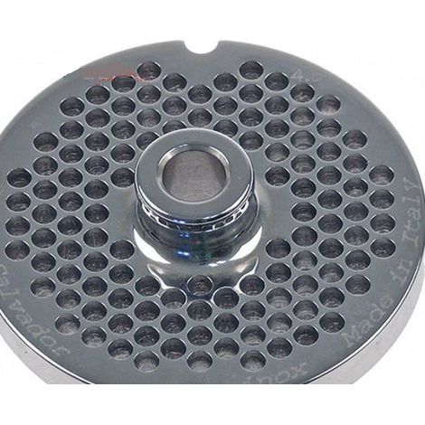Salvinox piastra con mozzo per tritacarne 12 foro 4,5, acciaio inox autoaffilanti, professionale