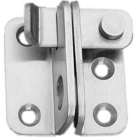 Acier Inoxydable Cadenas Moraillon Verrou de Porte de Portail Petite Antivol Loquet de Porte pour Toilettes Fenêtres Meubles pour Animal Domestique Verrou de Portail, Gauche (1/4)