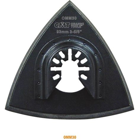 CMT Omm30-X1 Piastra Perforata 93 mm per Levigatura, Attacco Universale, Nero (1/2)