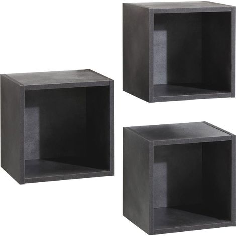 PENSILE A GIORNO / CUBO LINEA 'VITTORIA' cm. 28 x 35 x h.35 - cemento  - COMPOSAD
