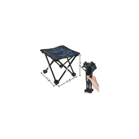 Tabouret de Camping Pliant et Portable, Mini Siège Léger avec Sac de Transport, Idéal pour Pêche, Randonnée, Jardinage et Plage, Camouflage (1/3)