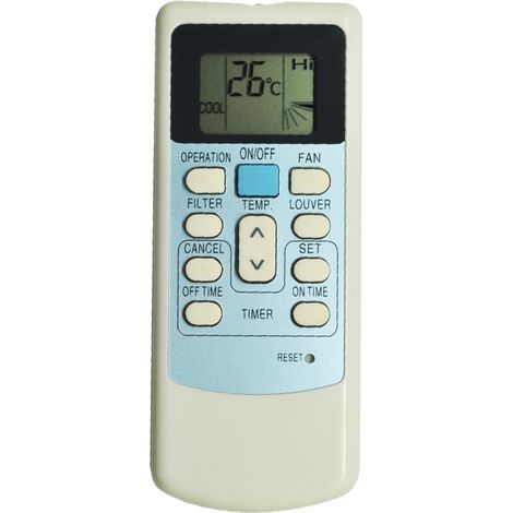 Gilt für die Fernbedienung der Klimaanlage Hitachi LH6 (1/4)