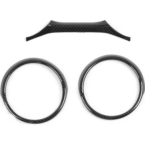 Set 3 Anneaux Décoratifs Fibre de Carbone Style Couvercle Trim Tableau de Bord pour Jeep Wrangler JL 2018+ (1/5)