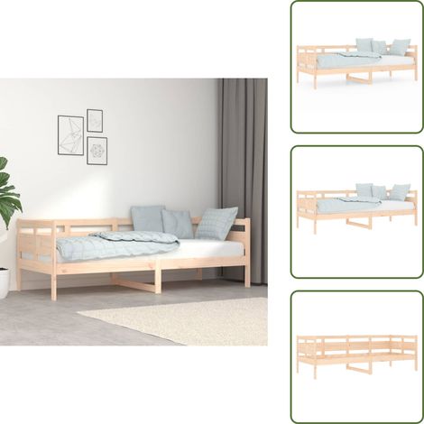 Divano in legno - vidaXL Dormeuse in Legno Massello di Pino 80x200 cm - Letto in pino