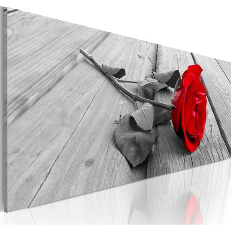 Tableau Imprimé "Carmine Rose" 40 x 120 cm (1/2)