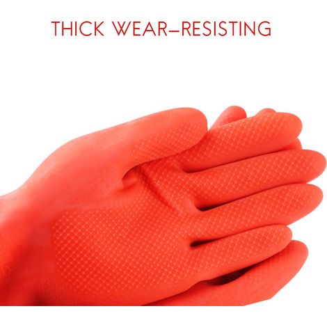 Gants Latex Étanches Longs 56cm Industrie Aquarium Résistance Élevée Paire Unique Lavage Sécurité Parfaite (1/5)