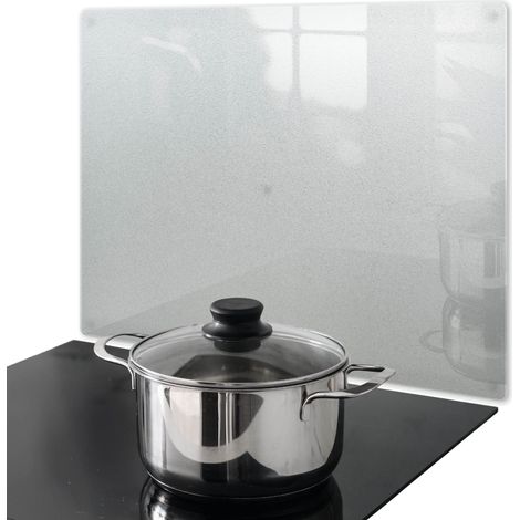 Crédence cuisine verre trempé dépoli surface mate résistante chaleur graisse facile nettoyage installation simple 52x40