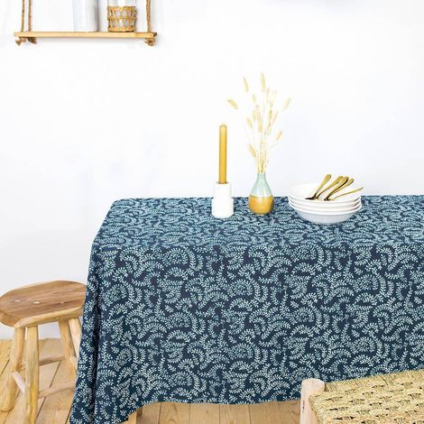 Tischdecke rechteckig, 240 x 140 cm, Pflanzenmotiv