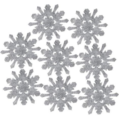 Ensemble de 8 sous-verres à motifs de flocons de neige, couverture de Noël et tapis de cuisine thermiques. (1/5)