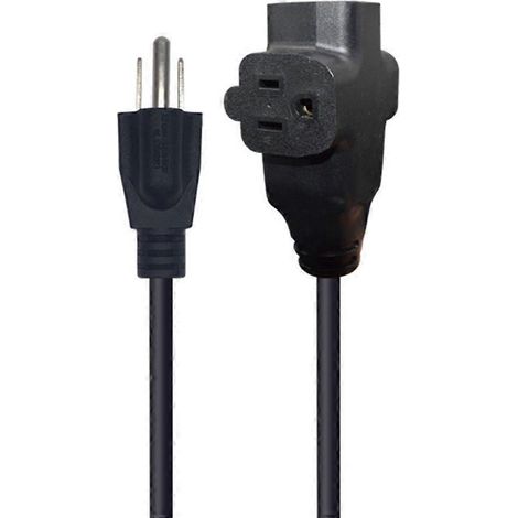 Câble adaptateur Nema 5-15P mâle vers Nema 5-15Rx3 femelle, pour prise de bouilloire à 3 broches (1/4)