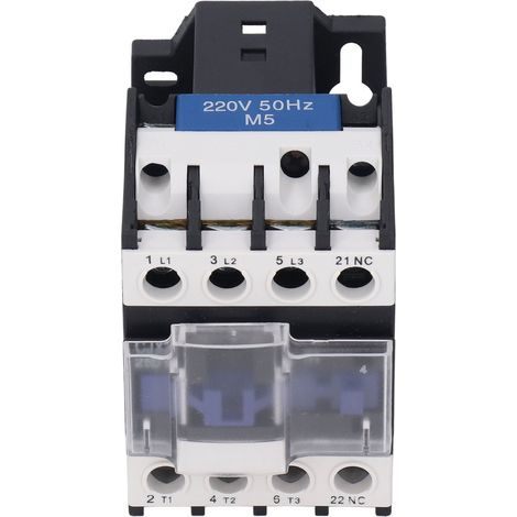 Contacteur CA à contacts argentés triphasé, 220 V, 25 A, pour alimentation électrique.
