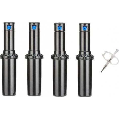 Lot de 4 Arroseur turbine Hunter PGP-04 Ultra 3/4''. Turbine Hunter arrosage. Portée 4,9 à14 m + Clé de réglage (1/5)