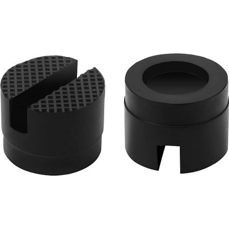 2 Pièces Universal Jack Pad en Caoutchouc avec Rainure, Bloc Tampon en Caoutchouc, Universal à Fente Rail Cadre Protecteur pour Cric, pour Cric Voiture de Levage (1/5)