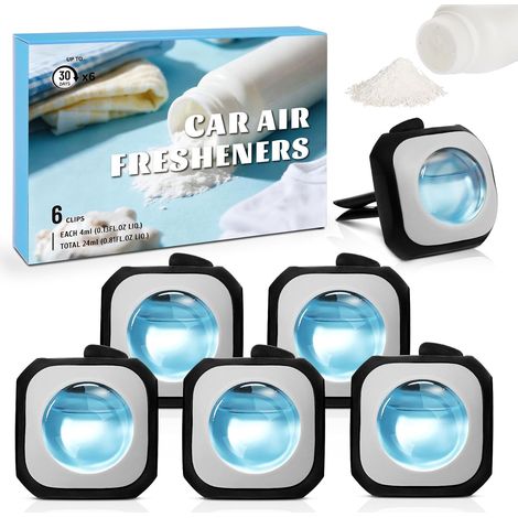 Car Fragrance, Car Diffuser Talcum Scent With Air Vent Clip Car Air Fresheners Home Fragrance Eliminates Odours (1/5)