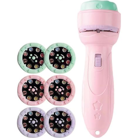 Lampe torche projecteur éducative pour enfants veilleuse de coucher jouet projecteur pour garçons et filles dès 3 ans rose (1/5)