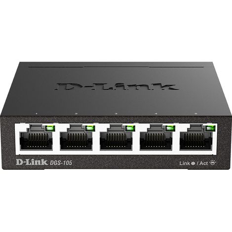D-Link DGS-105 Non gestito L2 Gigabit Ethernet (10/100/1000) Nero