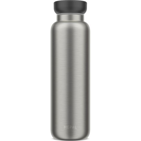 Mepal Borraccia Ermetica Ellipse, Bottiglia Termica a Doppia Parete, Borraccia per Bere Fuori Casa, Caldo per 12 Ore e Freddo per 24 Ore, Acciaio Inossidabile, 900 ml, Nordic black