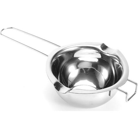 Bol de 400 ml en acier inoxydable pour bain-marie, idéal pour le chocolat, le sucre, les ustensiles de cuisine, le beurre, le fromage et les bougies. (1/5)