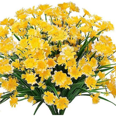 Fleur artificielle magnifique, résistante à la décoloration, légère, sans taille, plante artificielle idéale pour un mariagejaune (1/5)