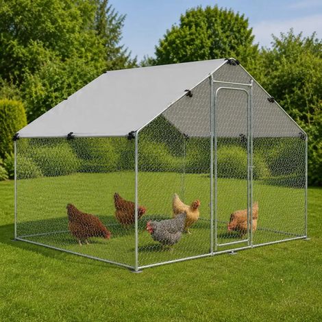 Enclos à volailles 6 m² avec toit étanche et cadre renforcé (1/5)