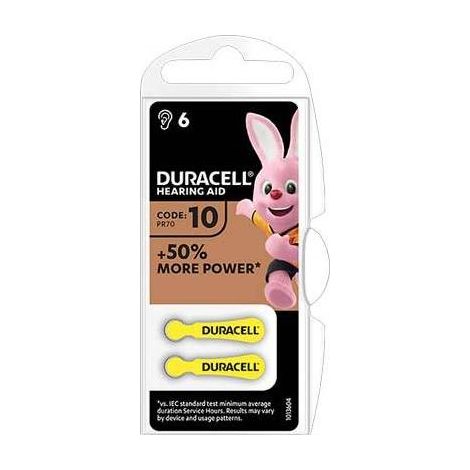 10,0 x PILA APPARECCHIO ACUSTICO EASY TAB 10 DURACELL
