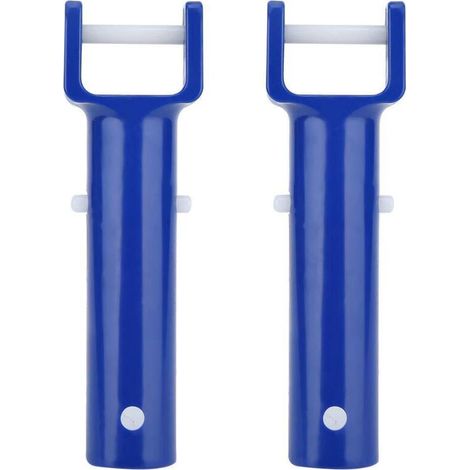 Lot de 2 Poignée de Remplacement Piscine - Articulation Fixation pour Manche Télescopique