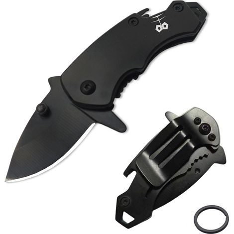 Mini Klappmesser mit Flaschenöffner, EDC Taschenmesser, Hai-Design