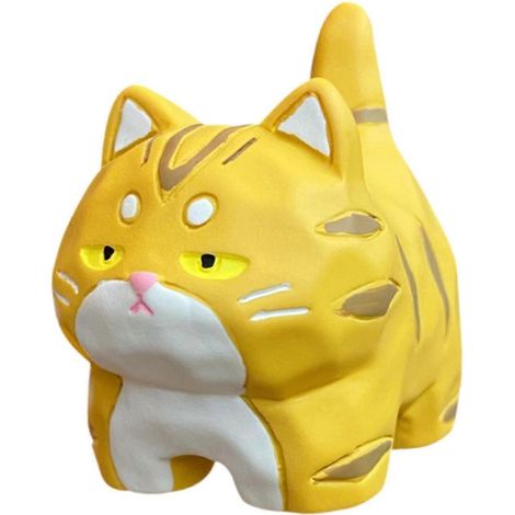 Figurine de chaton, mini-collection de figurines de chats, sculpture de chaton, statue de chat pour étagère, bureau, entrée, armoire, bureau pour la fête du printemps-4.7cmx3.2cmx4.6cm
