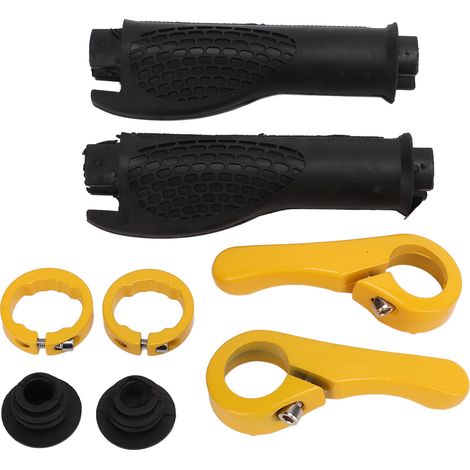 2 pièces Poignées de Guidon en Caoutchouc, Protège-Guidon avec Fermoirs pour Vélo de Route et VTT (1/5)