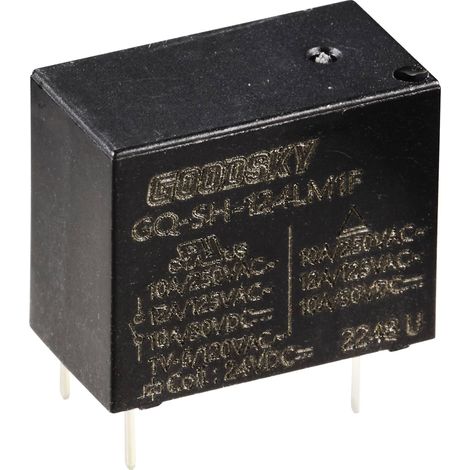 GoodSky GQ-SH-124LM1F Relais pour circuits imprimés 24 V/DC 10 A 1 NO (T) 1 pc(s) (1/2)