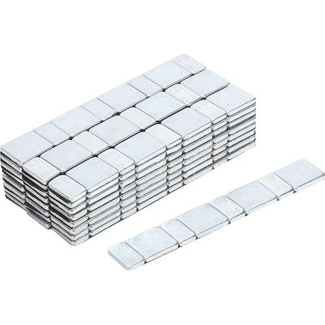 Blocs d'équilibrage de moyeu de roue adhésifs, 5g + 10g x 25 bandes 60g 2.12oz, à coller sur l'équilibreur de poids des pneus de voiture (sans pelle). (1/5)