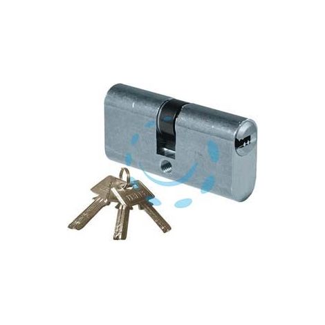 CILINDRO INFILARE OVALE OTTONE CROMO SATINATO 2402 - mm.54 centrato (27+27) - KA