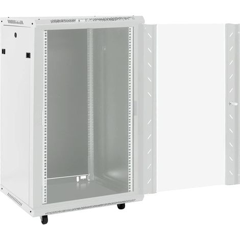Maison Exclusive - Armadietto di Rete 18U con Ruote 19" IP20 60x60x100 cm