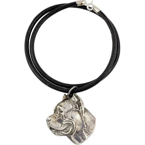 Cane Corso Italiano IV - collana per cani, ciondolo placcato argento per amanti dei cani, gioiello unico di Art-Dog (1/5)