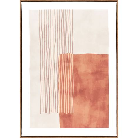 Stampa su tela Mina No.1 — beige e terracotta 50x70 cm (1/4)