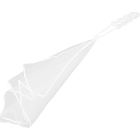 Elastischer Brautschleier mit Kristallen, silbernes Stoffstirnband (1/5)