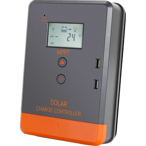 Contrôleur de charge solaire, technologie MPPT, écran LCD, MPPT 20A (1/2)