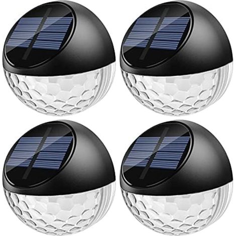 Lampe solaire LED extérieure, applique murale étanche IP65, éclairage décoratif blanc chaud, idéale pour clôture, mur, terrasse, jardin, entrée, escaliers et cour.-AquaForge