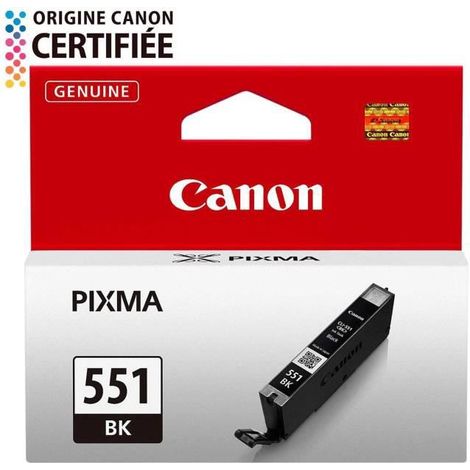 Cartouche Canon CLI551 noire pour imprimante jet d'encre