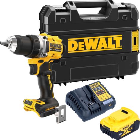 Taladro atornillador a batería DeWalt DCD 800 P1T 18 V 90 Nm sin escobillas + 1x batería recargable 5,0 Ah + cargador + TSTAK (1/5)
