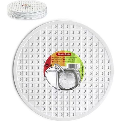Tappetino Per Lavello In Plastic Cucina Rotondo Bianco 1187501