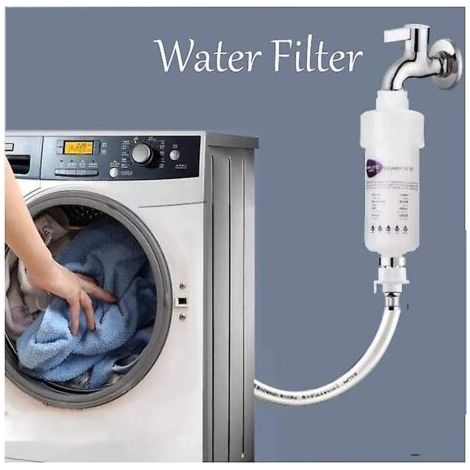 Filtre à eau pré-filtre 5' pour lave-linge – Filtration 5 microns – Installation sans perçage – Débit maximum 8 LPM – Compatible avec tous robinets