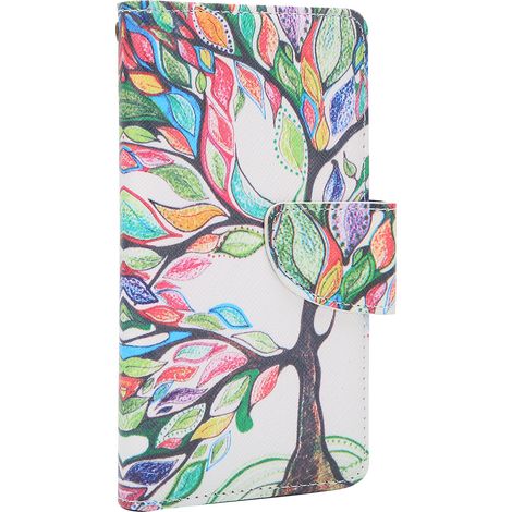 Étui de protection pour téléphone portable, pochette zippée peinte avec dragonne pour IPHONE 12 PRO, Big Tree