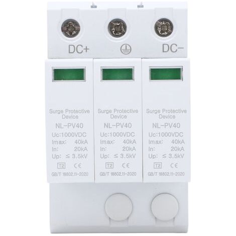 Dispositif de protection contre les surtensions 20-40KA 3P 1000V photovoltaïque PV Protection de tension parafoudre protecteur (1/5)